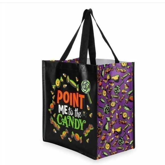 NWT 2019 Disney Parks Halloween Mickey Tote Reusable Bag Point Me To The Candy - Picture 4 of 7